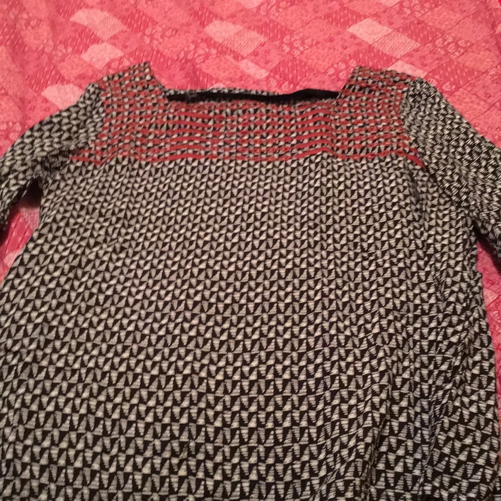 Black and rust blouse